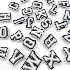 Designer Alphabet PVC 26 Letter Shoe Charms For Crocs 26 PC Set NEW